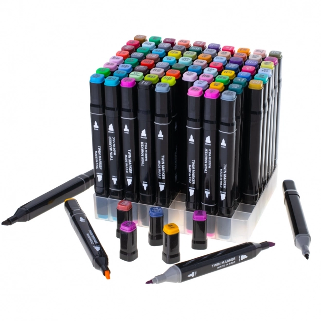 Double-Sided Alcohol Markers Set with Case and Stand