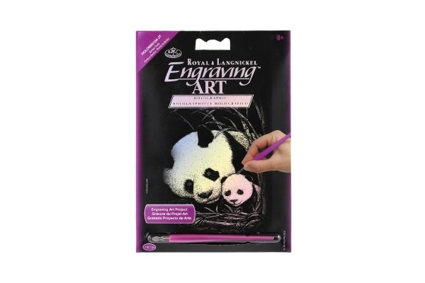 Scratch Art Silver Panda