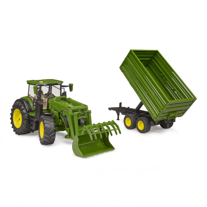 Bruder John Deere Tractor with Loader and Tandem Trailer