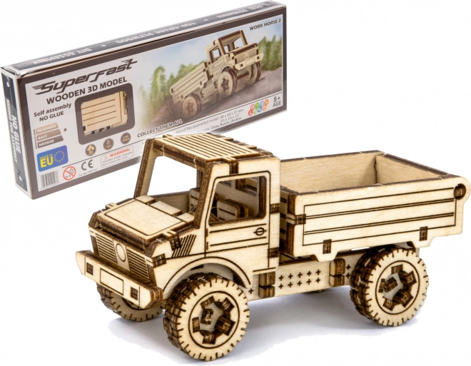 Wooden City 3D Puzzle Superfast Truck