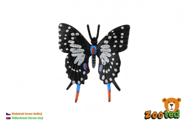 Tropical Papilio Black-Gray Plastic Butterfly