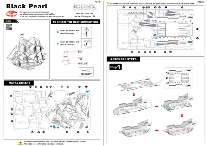 Metal Earth 3D Puzzle Black Pearl