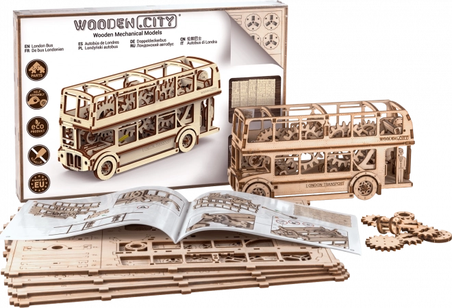 Wooden 3D Puzzle - London Bus