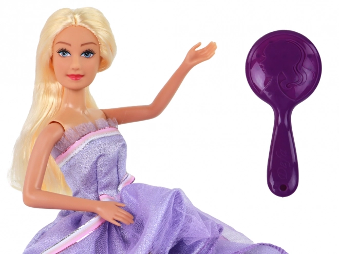Doll with Long Blond Hair and Accessories Set