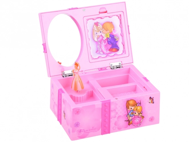 Pink Jewelry Box with Music for Little Girl's Treasures