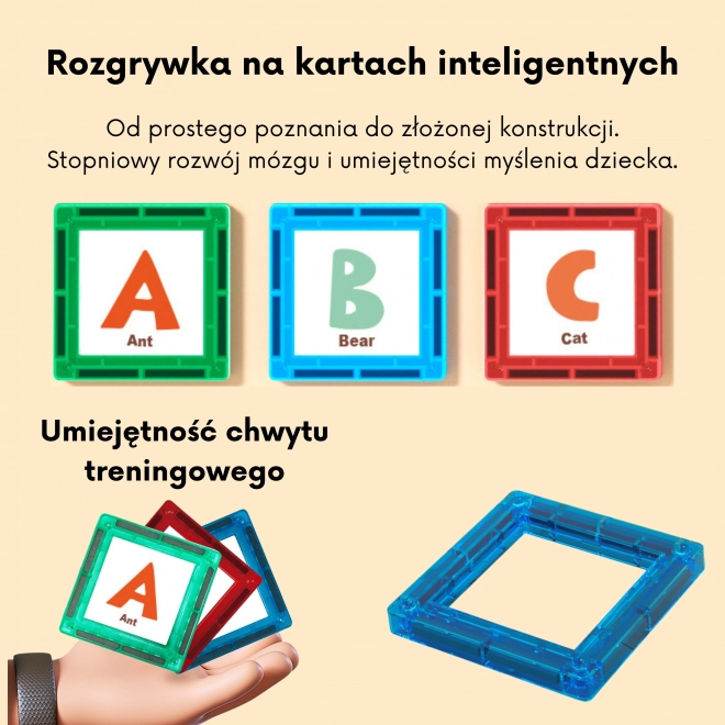 Woopie costruzioni magnetiche per imparare le lettere, 70 pezzi