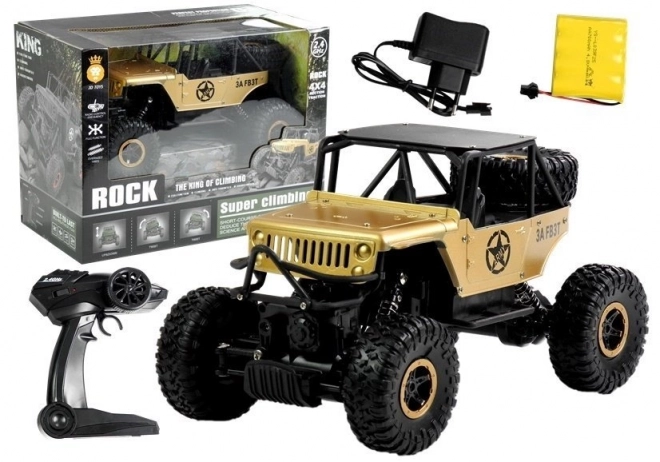 Remote Control Gold Jeep 4x4