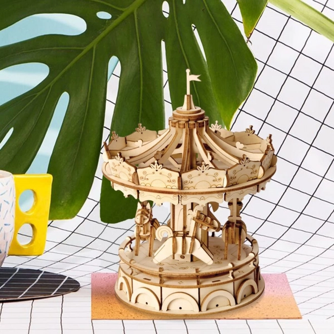 Robotic 3D Wooden Puzzle Merry-Go-Round