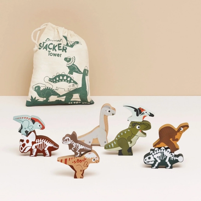 Stackable Dinosaur Wooden Toy Set