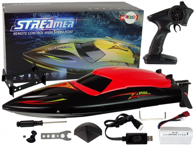 Red RC Speedboat 35 km/h