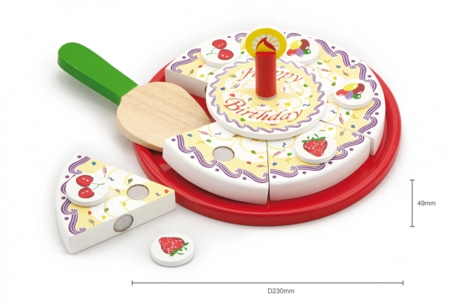 Wooden Birthday Cake Set