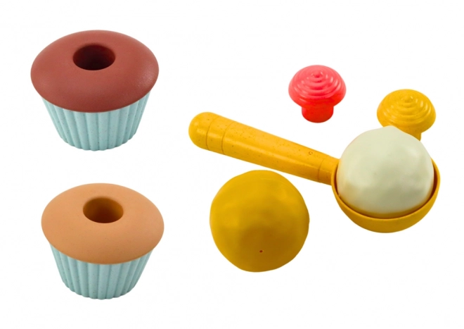 Sand Play Ice Cream Set with Scoops and Wafers