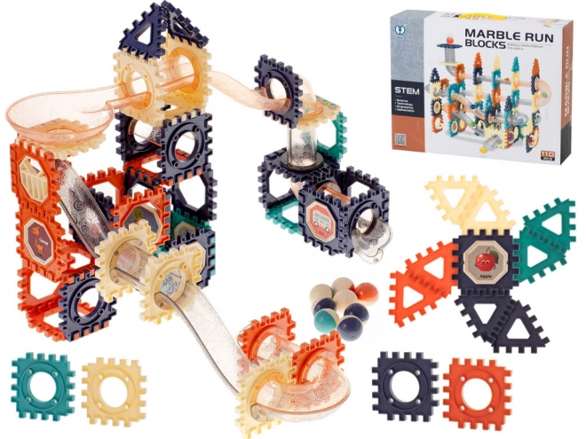 Marble Run Big Building Blocks Set 110 Pieces