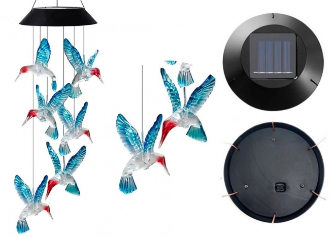 Solar LED Hummingbird Wind Chime