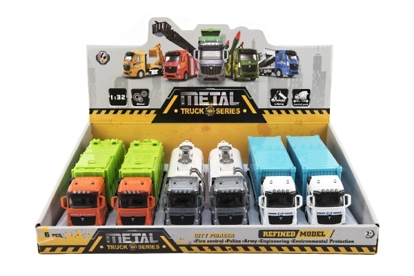 Colorful Toy Trucks with Pull-back Mechanism