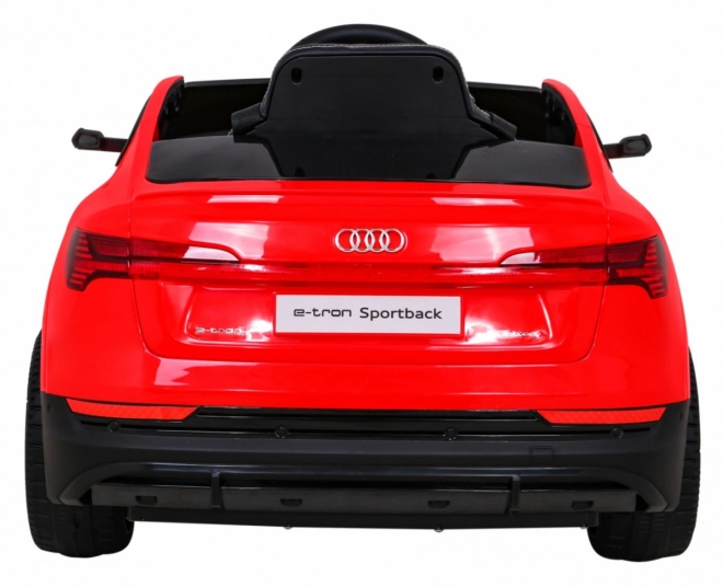 Audi E-Tron Sportback pre deti + Pilot + pohon 4x4 + pomalý rozjazd + rádio MP3 + LED – Červená