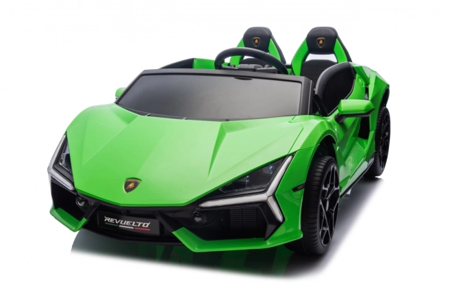 Elektrické auto lamborghini revuelto zelené