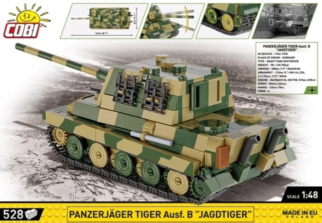 Konstruktiós készlet Tank Panzerjäger Tiger Ausf. B Jagdtiger