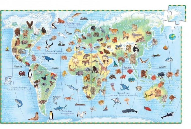 Djeco Observation Puzzle: Animals of the World 100 Pieces