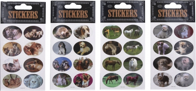 Dierenthema-stickers - set van 30 stuks