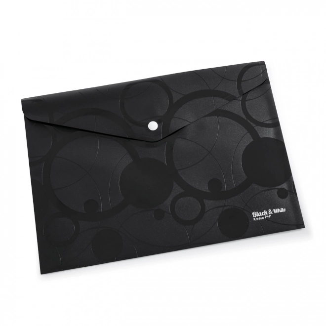 Envelope Clutch with Snap Closure A4 Black and White