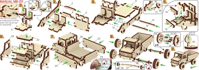 Wooden City 3D Puzzle Superfast Truck