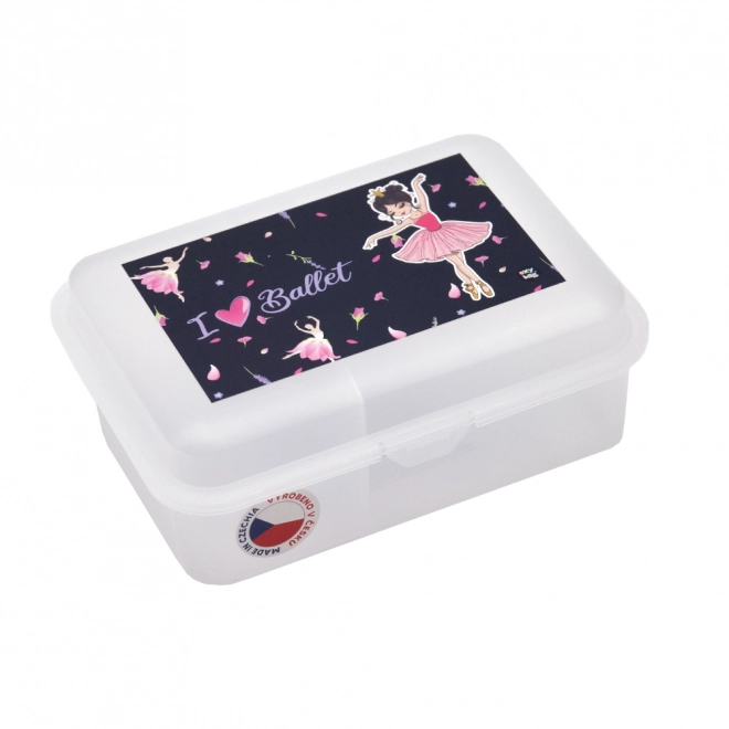 Snack Box with Compartment Ballet Dancer