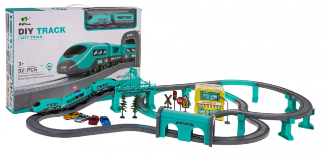 Train Station and Accessories 92 Pieces Set