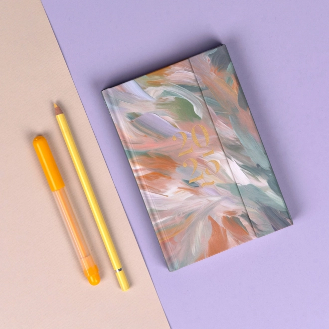 Weekly Magnetic Planner with Abstract Art Design 2025