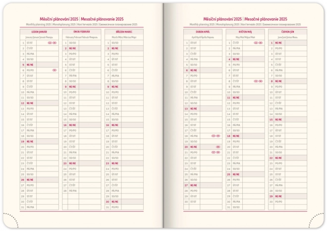 Vivella Top Weekly Diary 2025 Orange