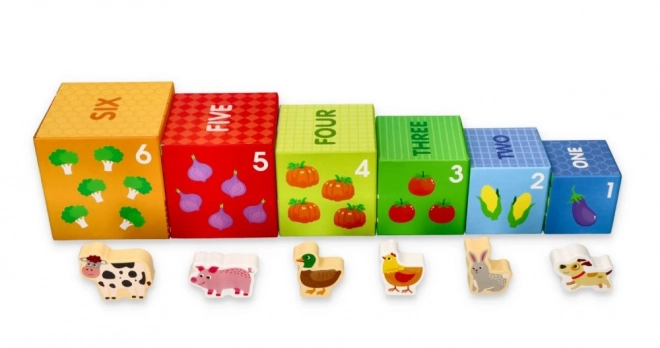 Farm Animal Stacking Cups