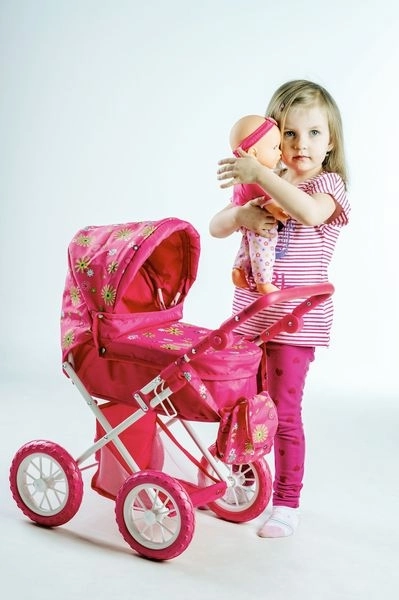 Doll Stroller with Storage Compartment