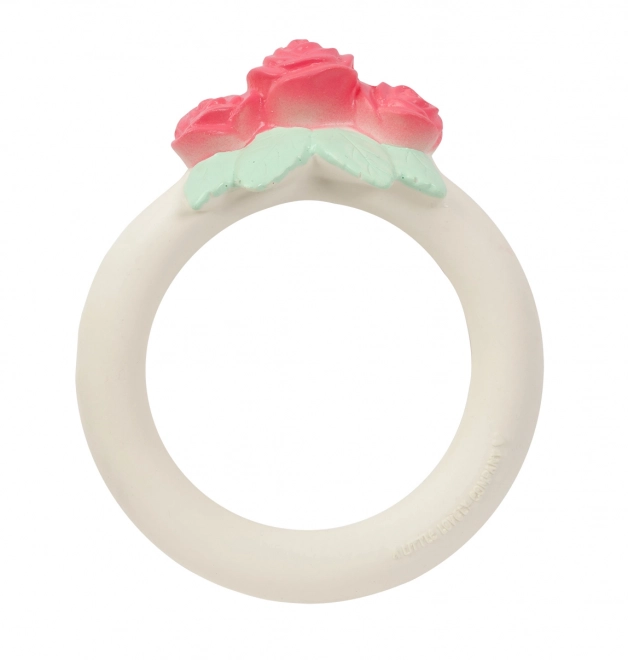 A Little Lovely Company rubber teether with roses