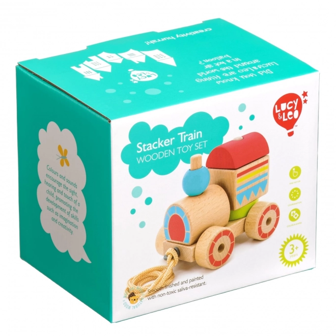 Lucy & Leo Wooden Pull-Along Train Puzzle