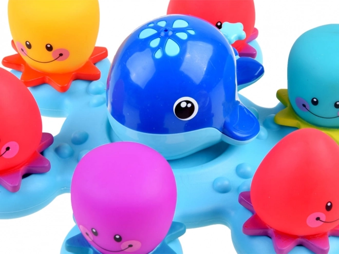 Bath Toy Set: Whale and Octopuses