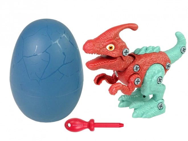 Dinosaur Set Parasaurolophus DIY Egg with Screwdriver