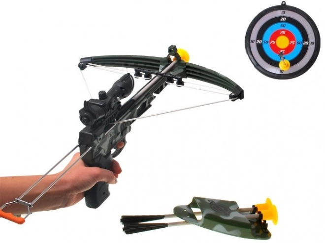 Laser Targeting Crossbow with Target