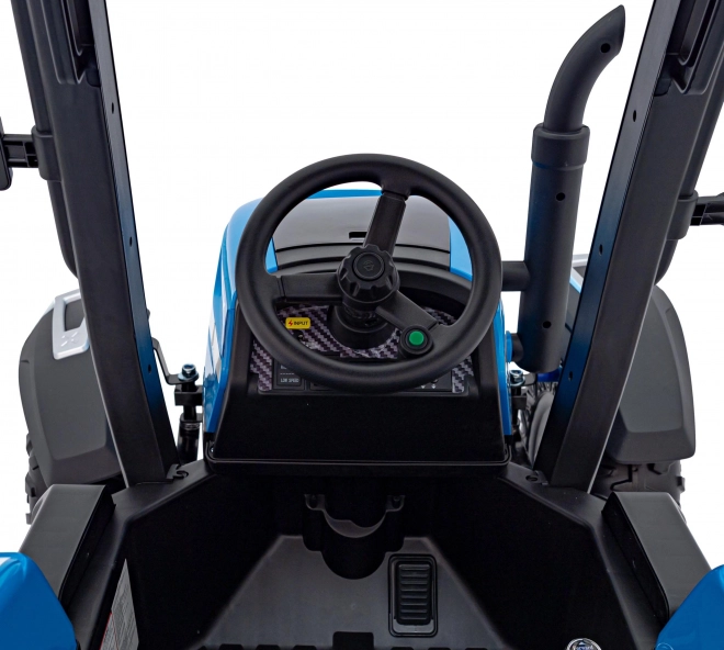 Kindertraktor mit blauem Anhänger