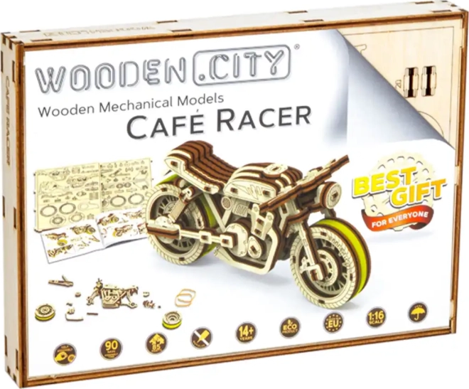 Puzzle 3D Legno Moto Café Racer