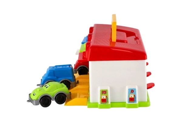 Toy Garage with Cars and Accessories