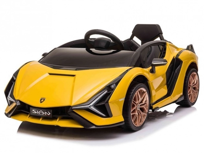 Yellow Lamborghini Sian Electric Ride-On Car