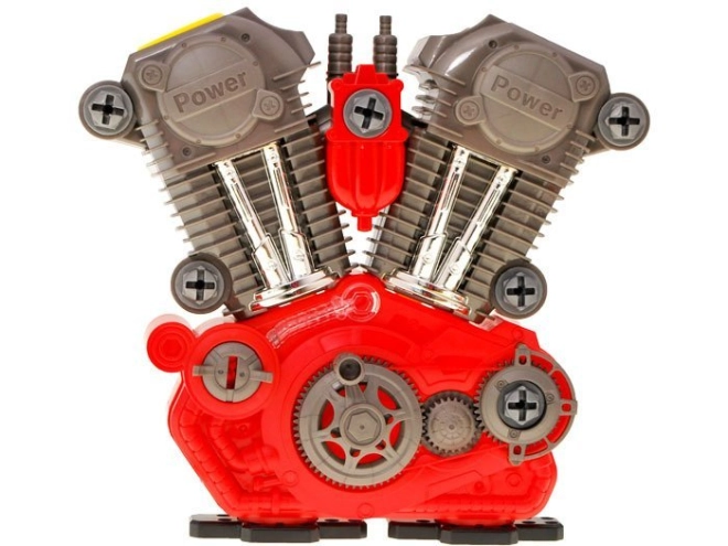 V‑twin realistico con pistoni mobili
