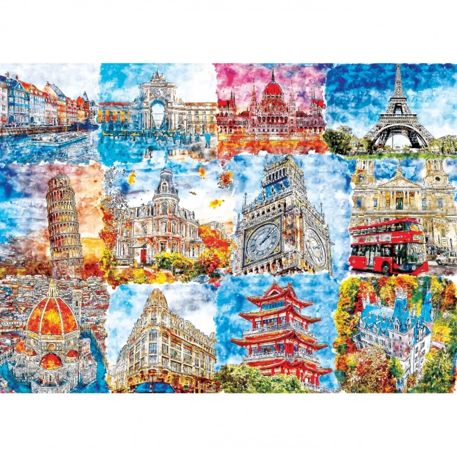 Brain Tree Colorful Landmarks Puzzle 1000 Pieces