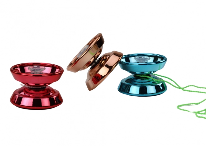 Classic Aluminum Yoyo in Blue, Gold, and Red