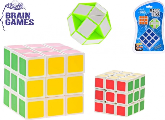 Brain Puzzles Set: Folding Cubes and Snake