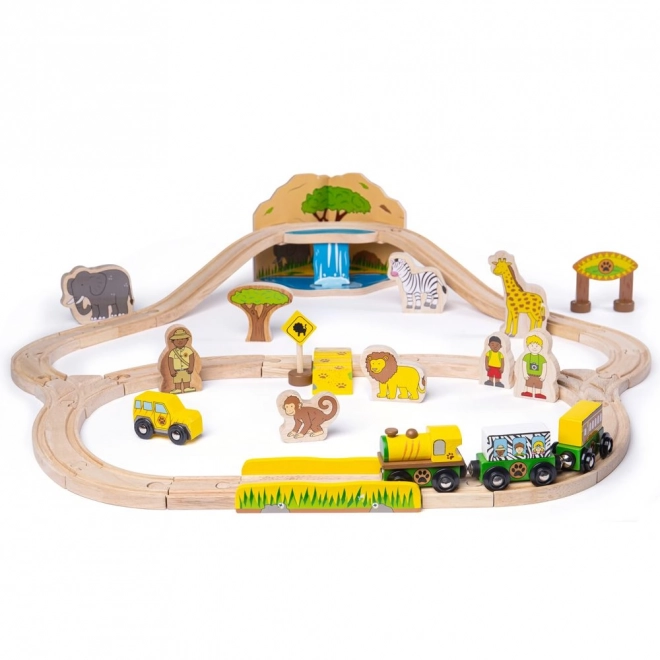 Wooden Train Safari Adventure Set