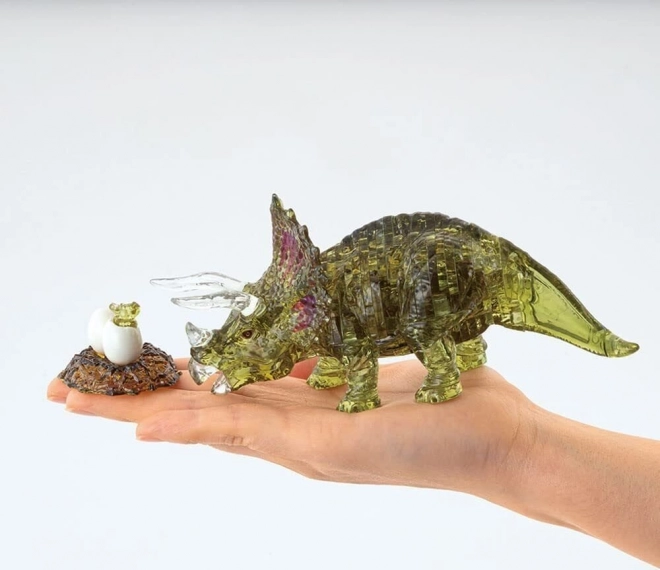 3D Crystal Puzzle Triceratops with Baby