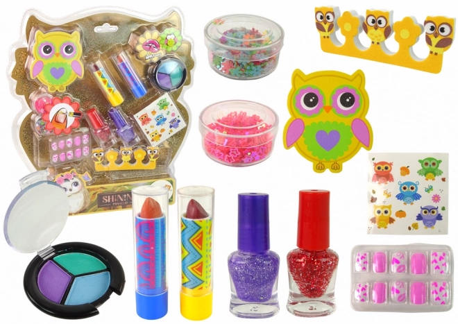 Makeup and Nail Art Set Owl