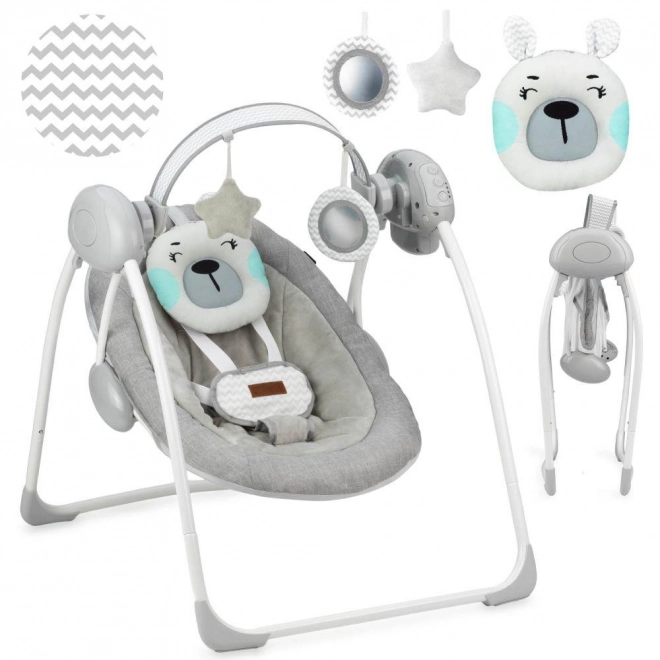 MoMi LISS Baby Rocker with Melodies - Blue Bear