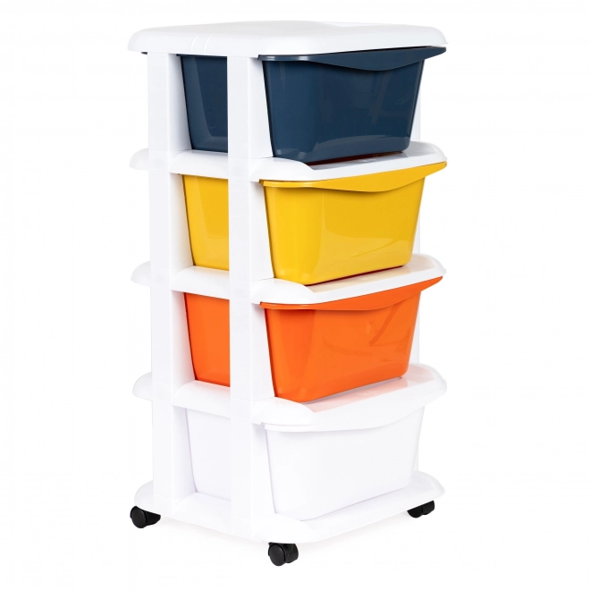 Storage Organizer with Drawers and Wheels